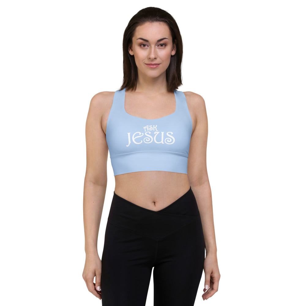 Gym Apparel Ask Jesus Longline Sports Bra