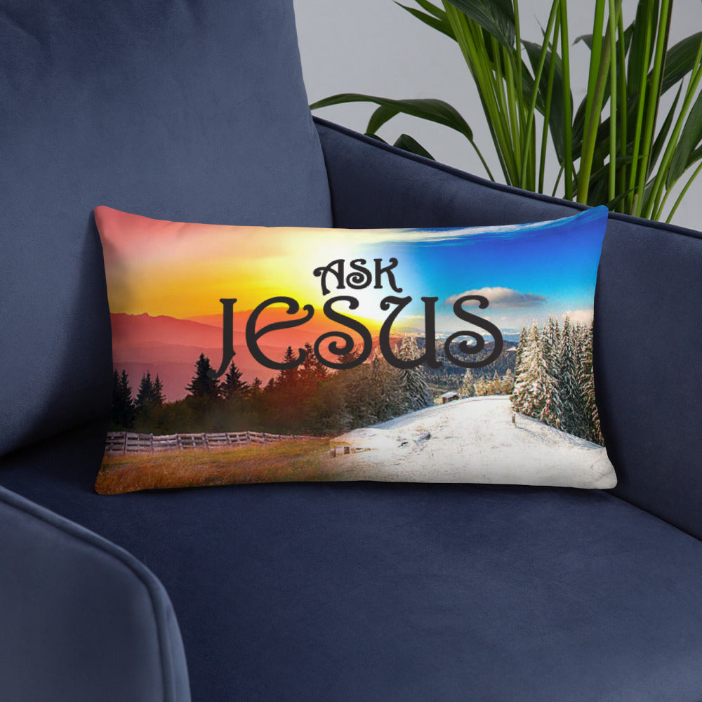 Ask Jesus Pillow