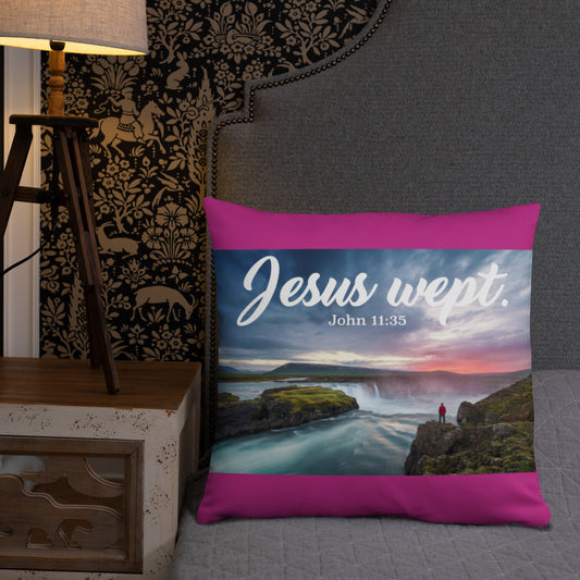 Jesus Wept Pillow