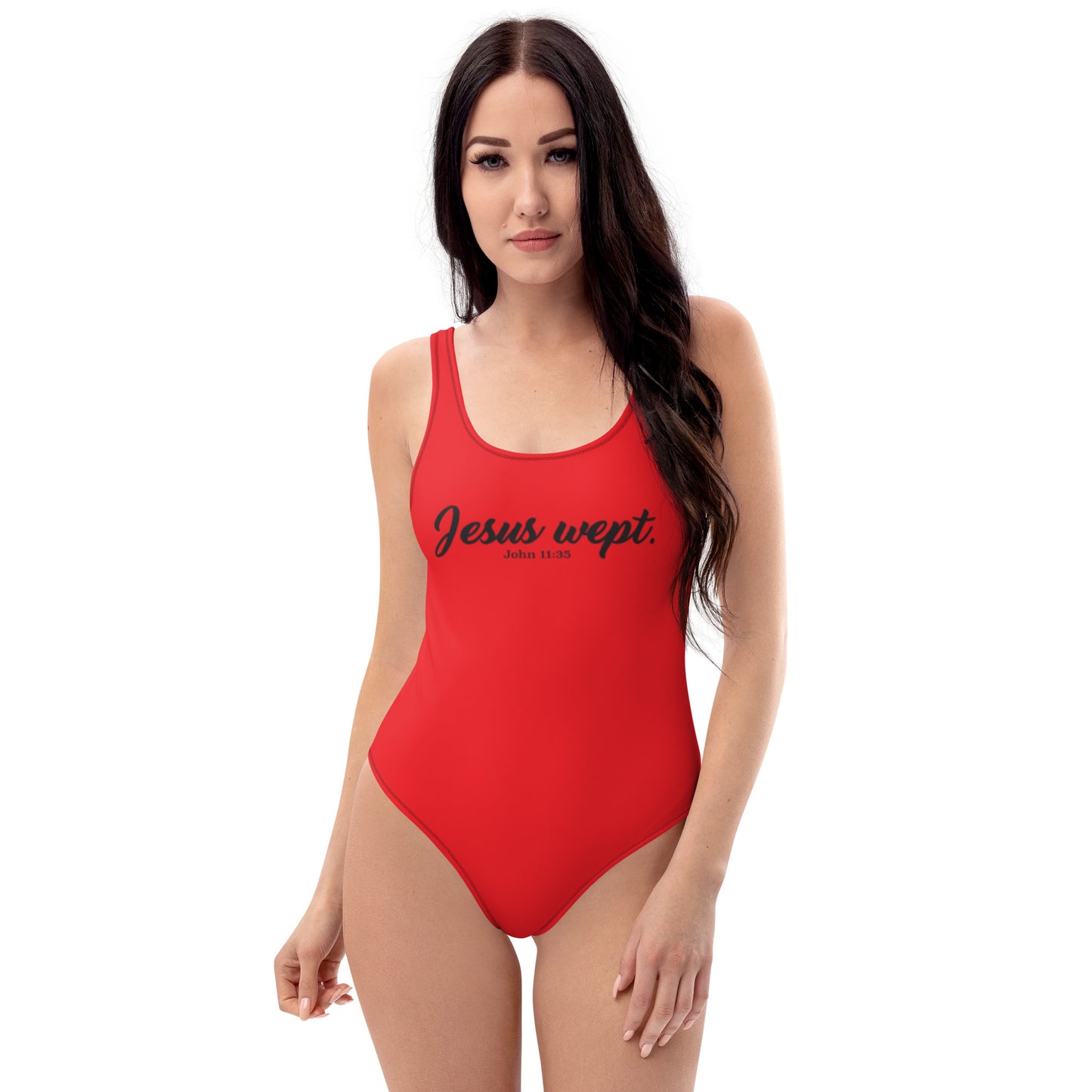 Jesus Wept One-Piece Swimsuit