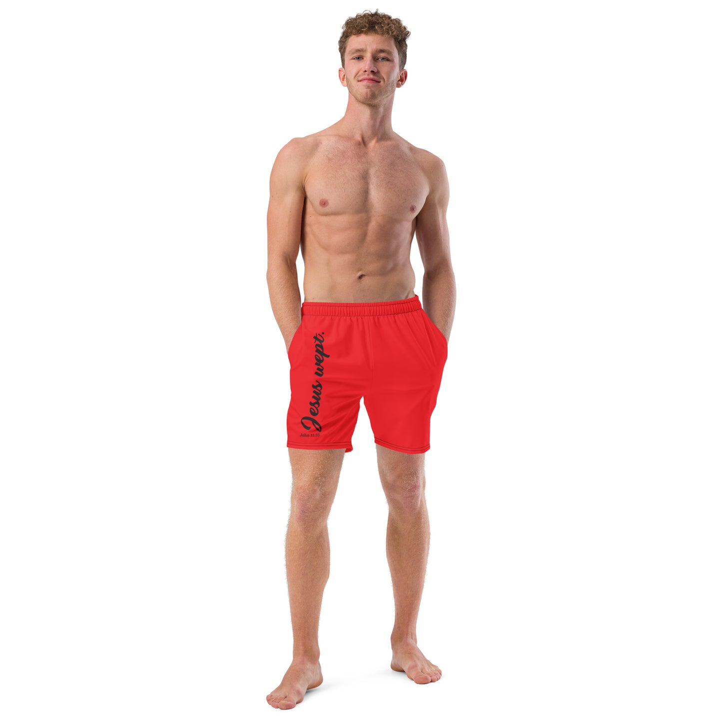Jesus Wept Men's Swim Trunks